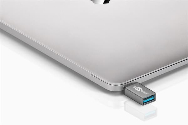 USB-adapter USB-C™ till USB-A, OTG, grå