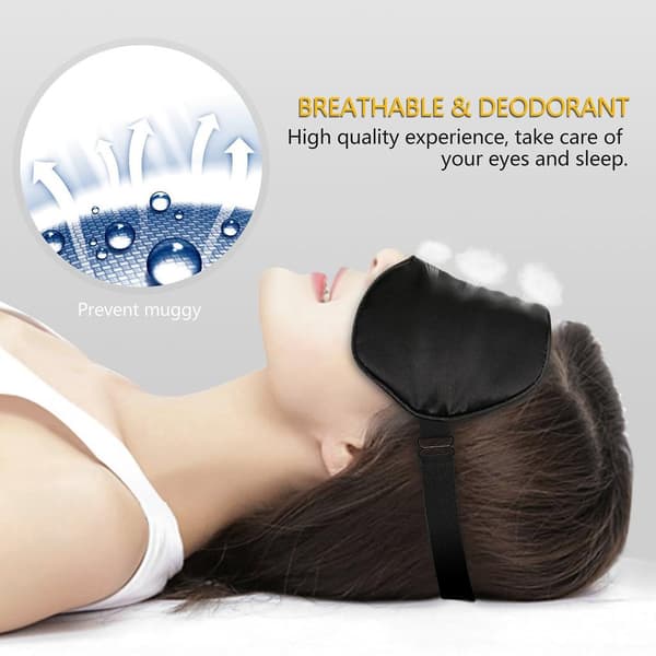 Sovemaske 100 % silke DarkBlue