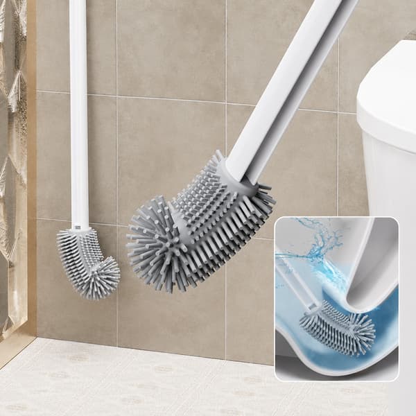 Kaareva silikoninen wc-harja Grey
