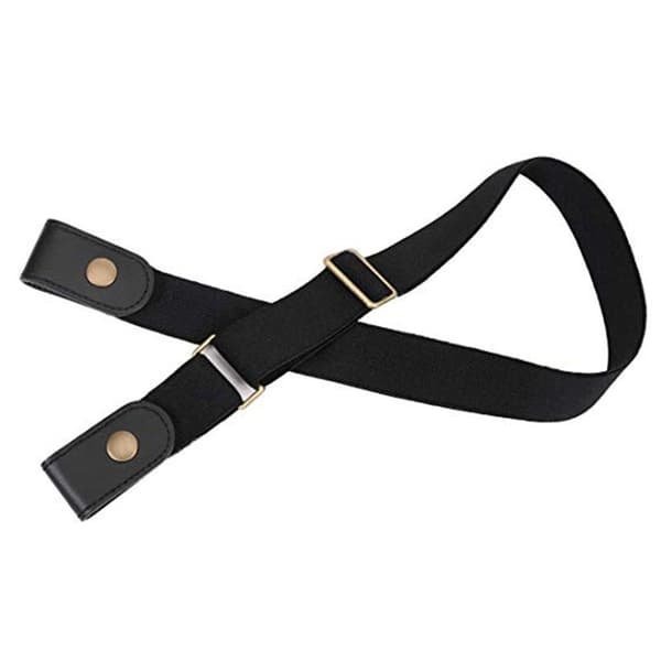 Elastiskt skärp utan spänne (one size) Svart 1 pack