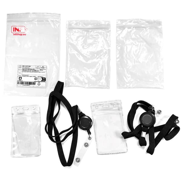 Transparenta ID-Korthållare med Snodd, 2-pack Transparent