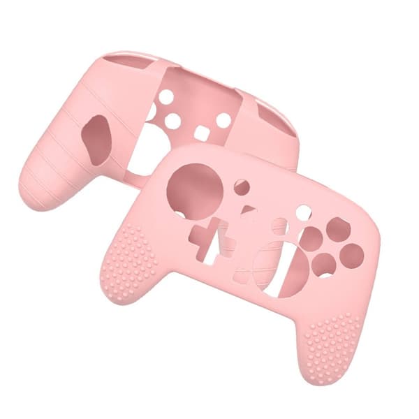 Silikone Beskyttelsesetui Kompatibelt med Switch 2 Pro Controller - 2 Stk Pink