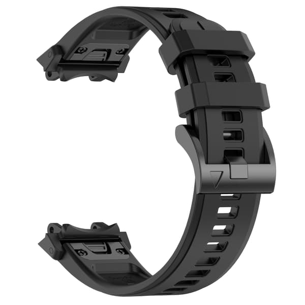 Forstærket spænde silikonerem til Amazfit T-Rex 2/3 - Sort