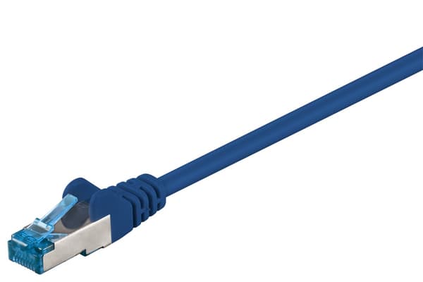 Netværkskabel CAT 6A, S/FTP (PiMF), blå, 1 m