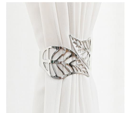 Elegante bladgardinbindinger - legeringsholdere Silver