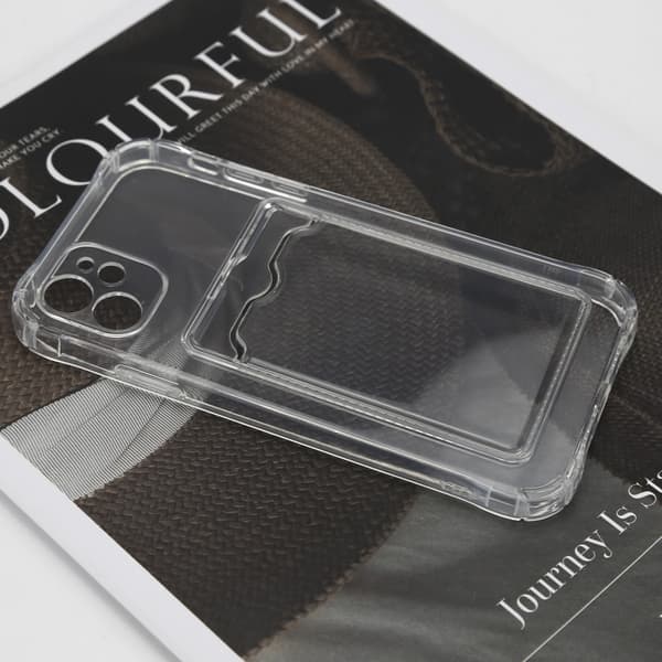 iPhone 11 kuori korttitelineellä TPU läpinäkyvä