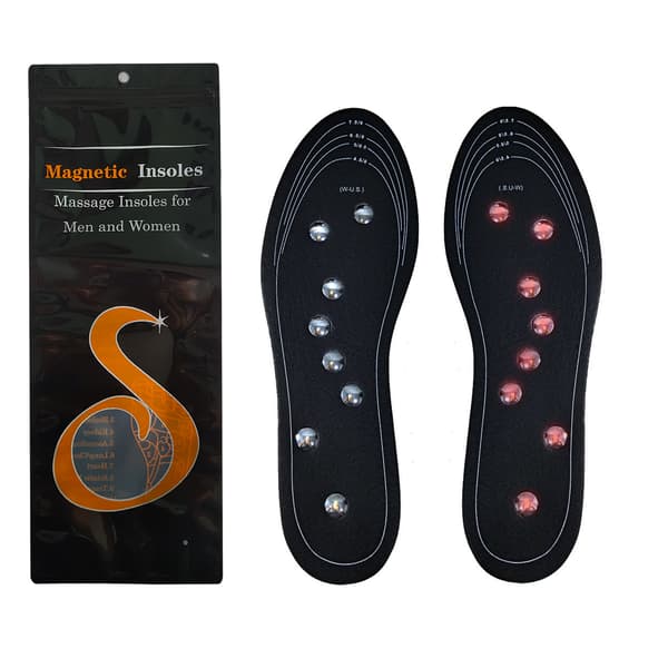 Magnetiske massageindlægssåler (sort) M
