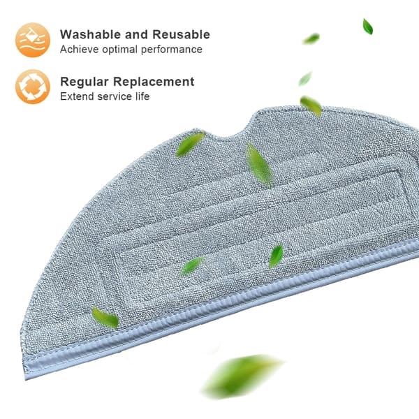 10-pack moppdynor för Roborock S7/S7 Plus/S7 MaxV/S7 MaxV Ultra Grey