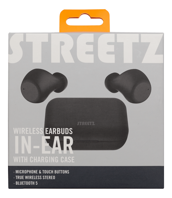 T210 TWS in-ear earbuds with charging case, TWS, black