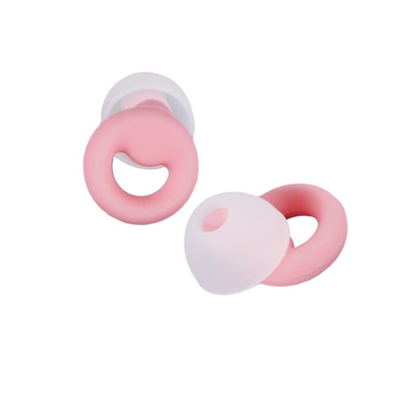 Brusreducerande öronproppar - Rosa silikon, 1 par