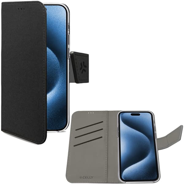 Wally Wallet Case iPhone 16 Pro Black