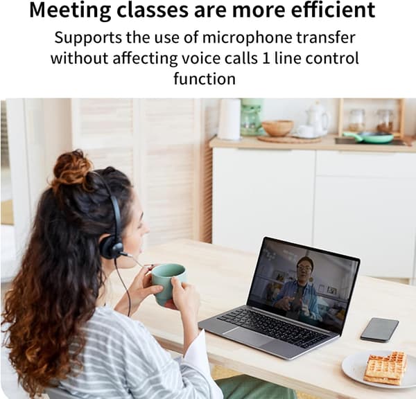 3,5 mm han til USB-C hun lydadapter med indbygget DAC dekoder 16bit/48KHz 40mW output, sort