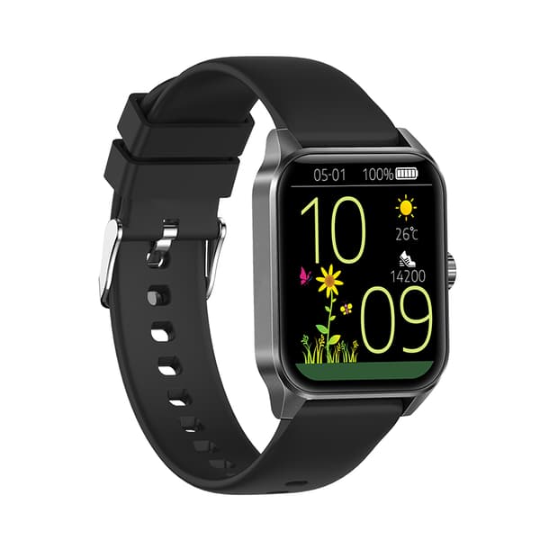 Smartklokke med Bluetooth og helseovervåking Black