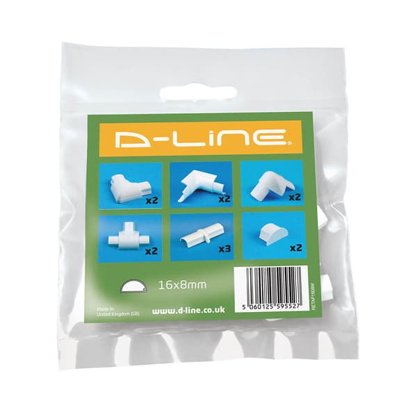 Adapter Kit 16x8mm  13 Dele Hvid