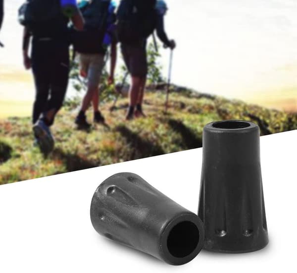 Fötter till gångstavar 2-pack Svart