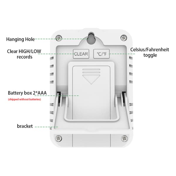 TS-FT0400 Indendørs Termometer Hygrometer med Komfortniveau
