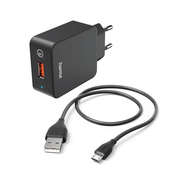 Laturi Micro-USB 220V Musta 1.5m