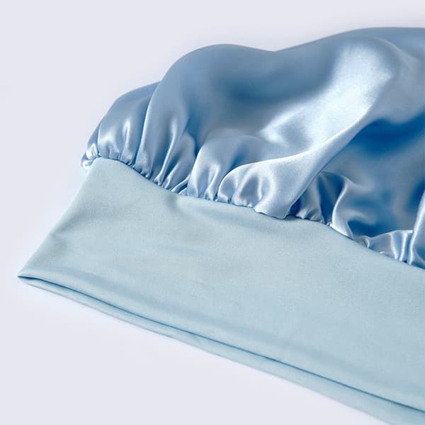 Sovmössa nattmössa i 100 % silke Blue