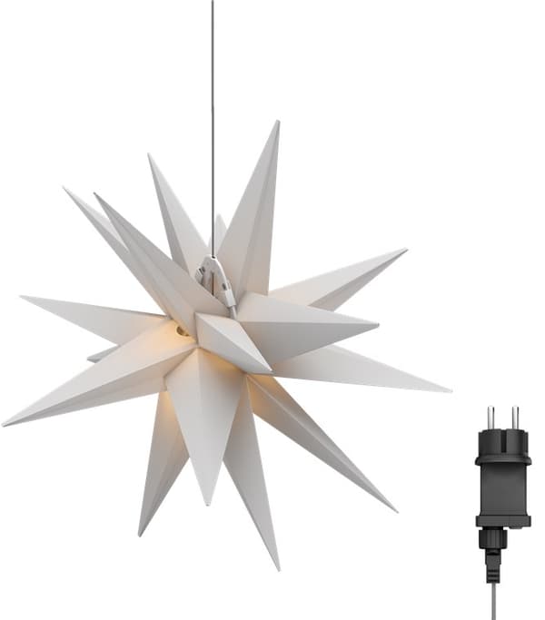 LED julestjerne 3D, Ø 56 cm, med netkabel
