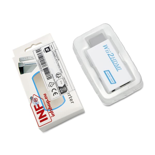 Nintendo Wii til HDMI-adapter - fuld HD 1080p White