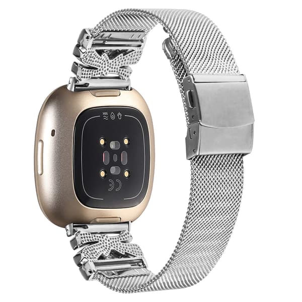 Klokkebånd i rustfritt stål for Fitbit Versa3/4/Sense 2 Silver