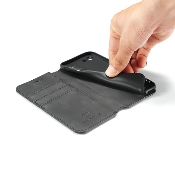 iPhone 7/8 mobil taske PU læder sort