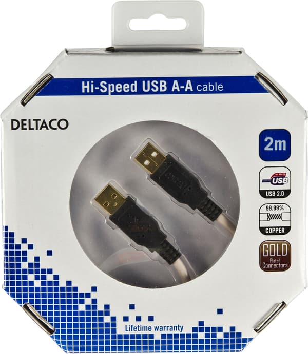 USB 2.0 cable Type A male - Type A male 2m