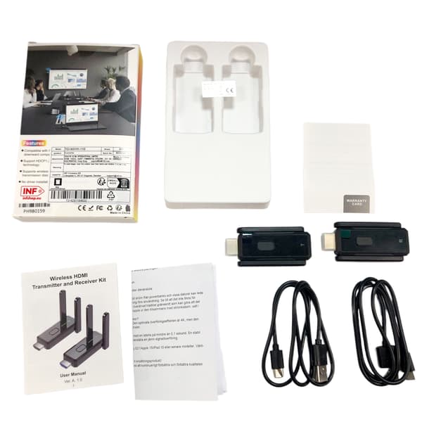 Trådløs HDMI Video Sender og Mottaker Kit - 150m Extender for Skjermspeiling