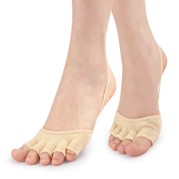 Kitkaa estävät sukat varvasremmeillä Beige