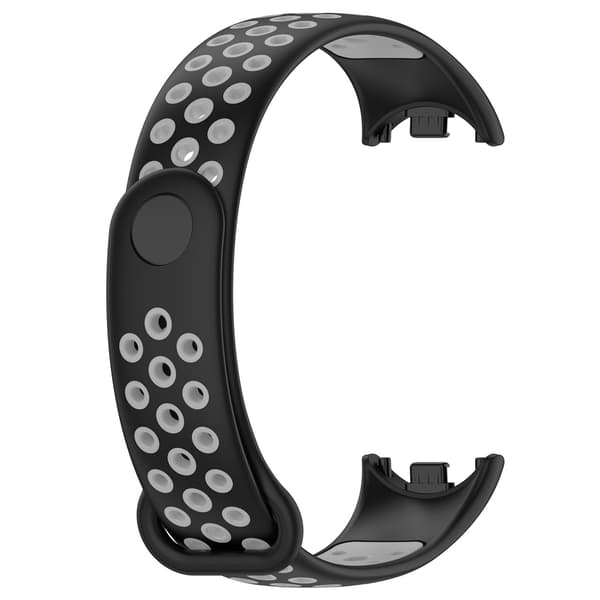 Silikonestrop til Xiaomi Mi Band 8 Black+Grey