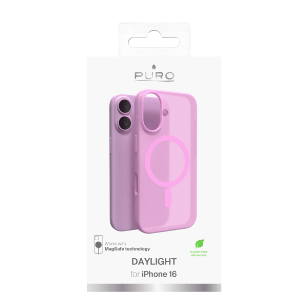 iPhone 16 silikone cover DAYLIGHT, semitransparent, pink