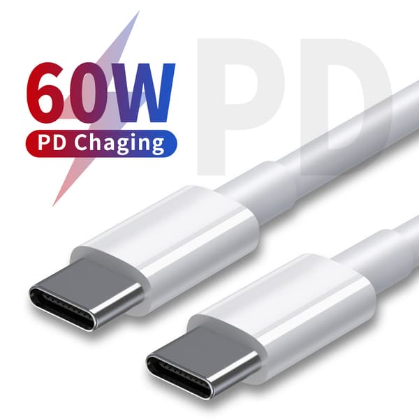 3 m hurtigopladerkabel, USB C til USB C-kabel 60W