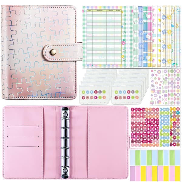A7 Lomme Puzzle Perm - Budsjett Notebook Kit Pink