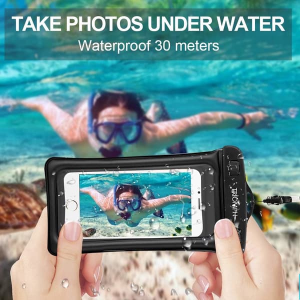 Flydende vandtæt mobiltaske Universal Sort 1-pack