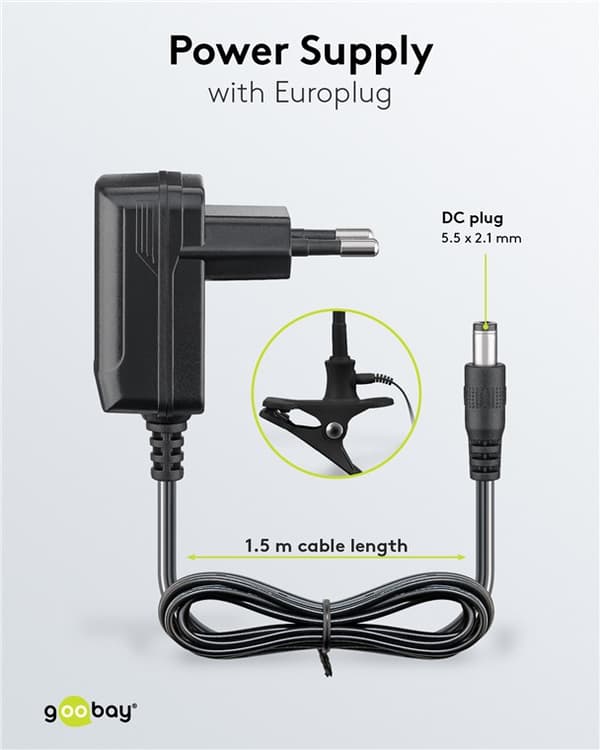 LED-luplampe med klemme, 6 W, sort