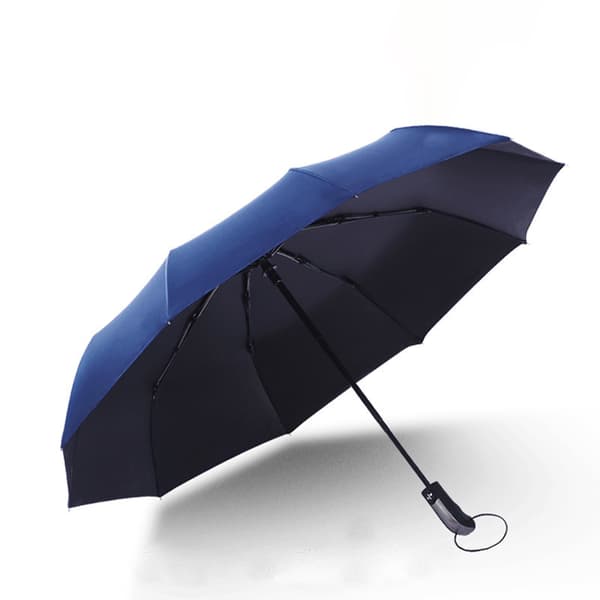 Automatiskt Ihopfällbart Paraply - 10 Ribbor NavyBlue