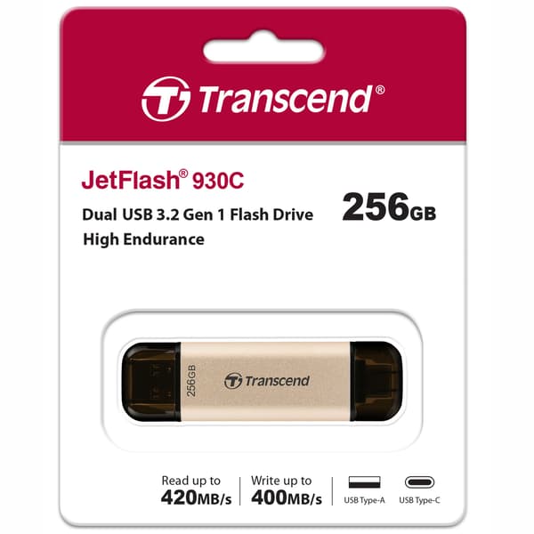 USB-hukommelse JF930C 2-i-1 (USB3.2 / USB-C) 256 GB