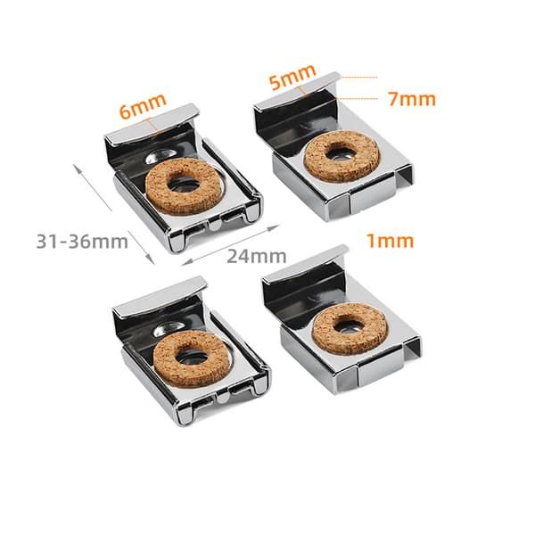 Järnklämmor för Speglar, 4-pack Silver