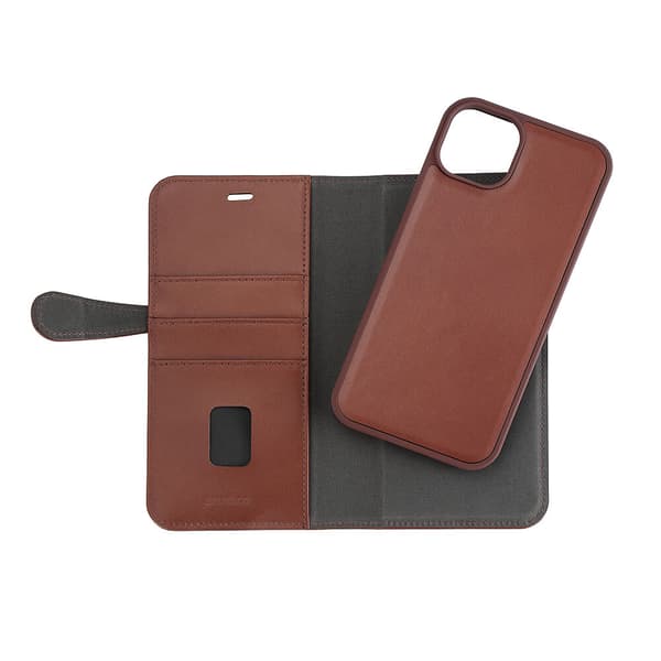 2in1 Leather 3 card MagSeries iPhone 15 Plus Brown
