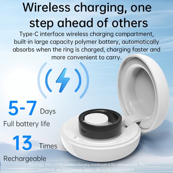 Smart Ring R1000 – Sömnmonitor, Bluetooth 5.0, Blodsyremätare Silver 13