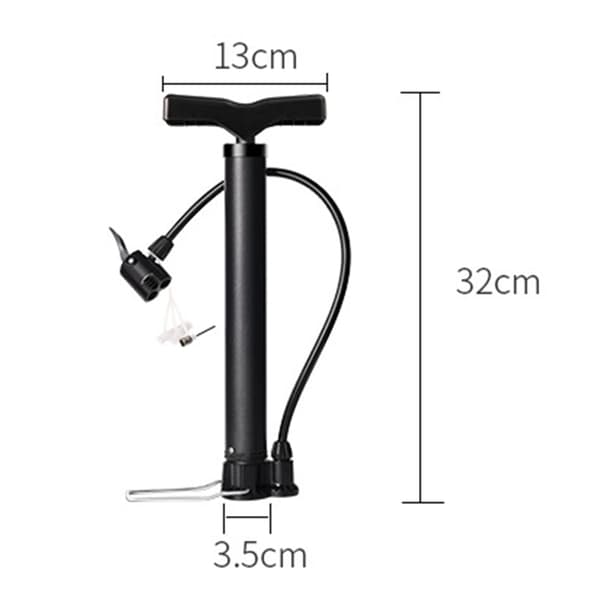 Kannettava pyöräpumppu mittarilla - Tarjoaa 150 PSI
