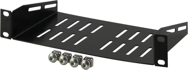 10 "fixed shelf, 1U, 136mm deep, black