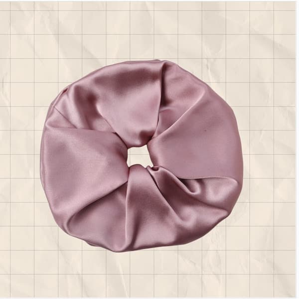 19 Momme 9cm Silke Hår Scrunchie - Blidt Hårtilbehør Pink