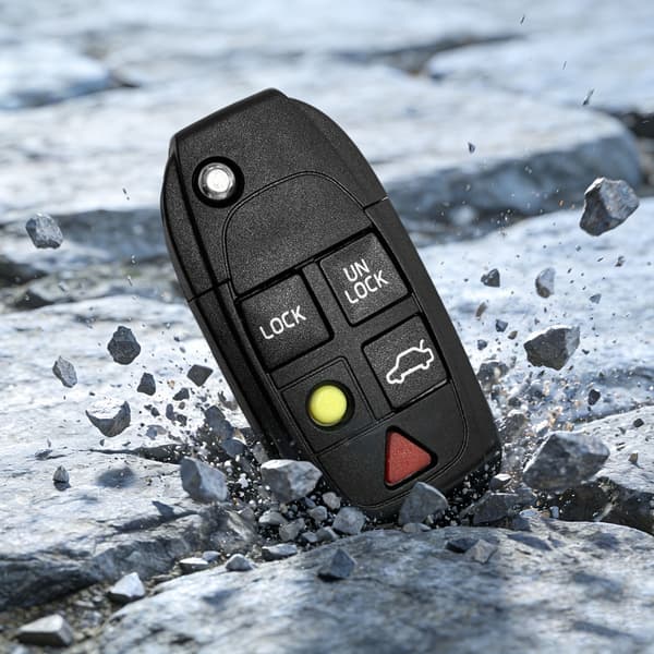 Bilnøkkeldeksel til Volvo 5 knapper svart