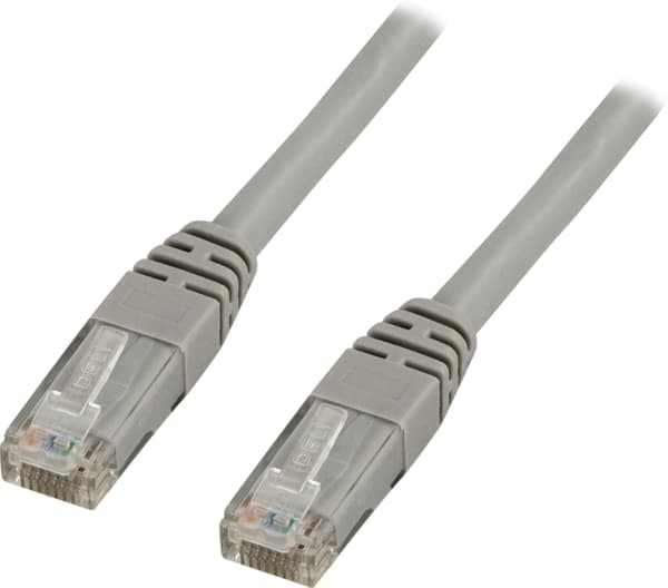 U/UTP Cat6 patch cable, LSZH, 0.75m, grey