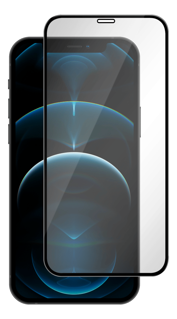 iPhone 12 Pro Max, Tempered Glass, full fit, black