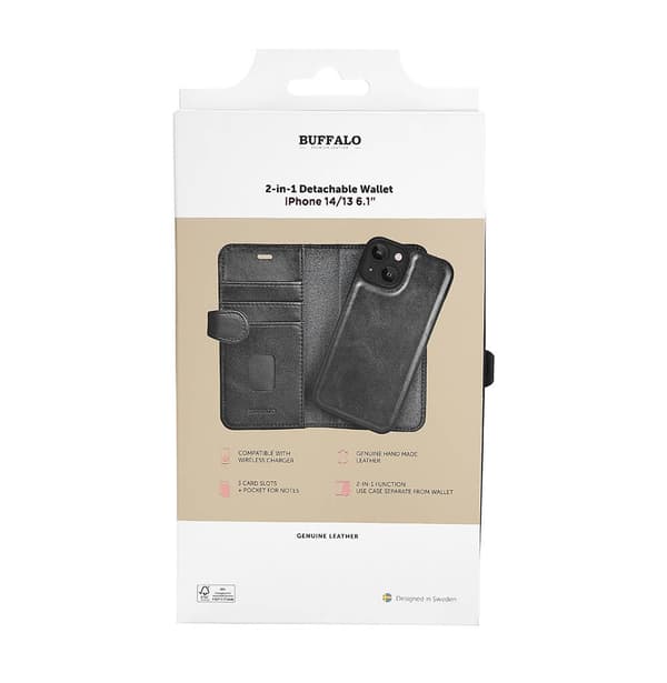 Lommebokdeksel  Svart iPhone 13/14