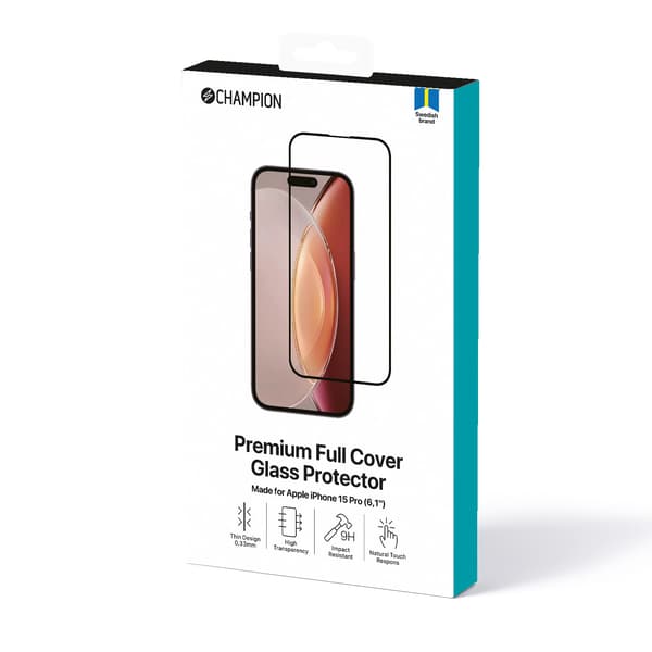 Skærmbeskytter iPhone 15 Pro Sort