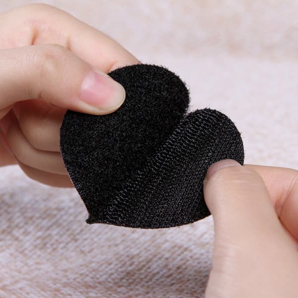 Selvklebende borrelås, 5-pakning Black