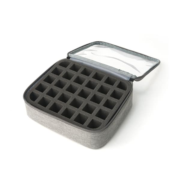 Bärbar Kosmetisk Väska Makeup Organizer för Nagellack Grey